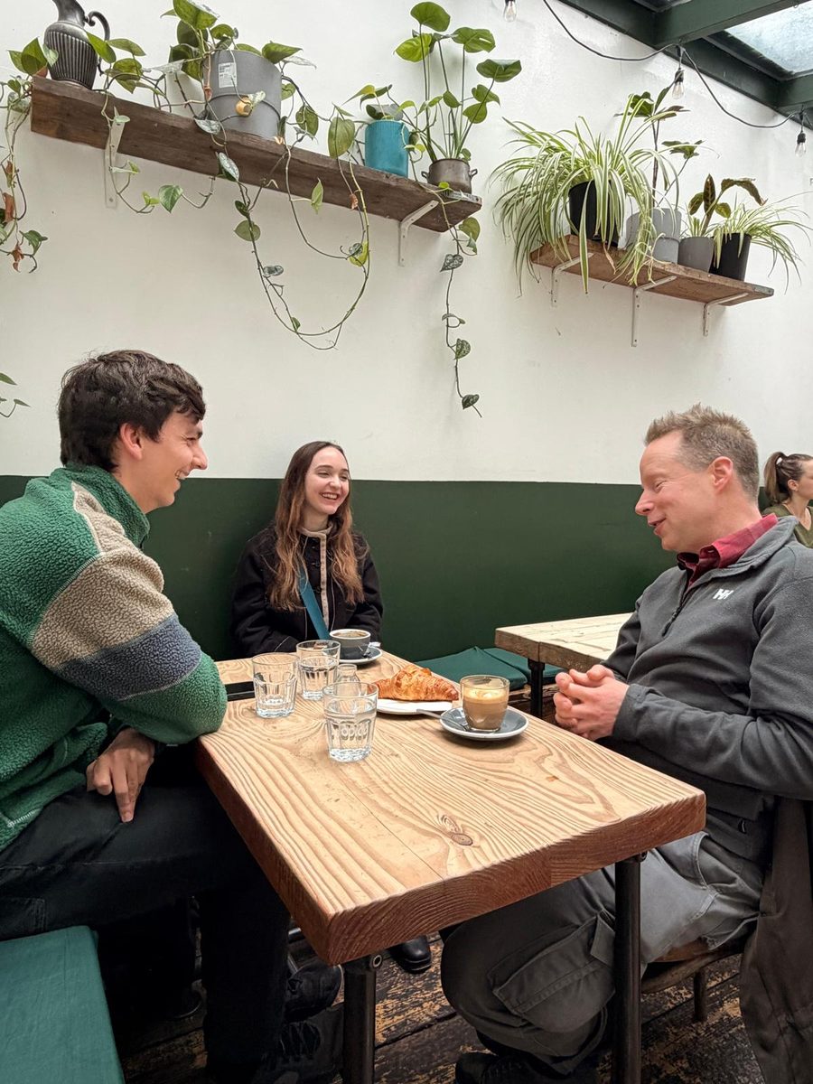 Babel Social group conversation in a London café